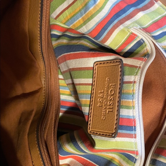 Fossil Tan and Cream Tote Bag - Picture 3 of 4